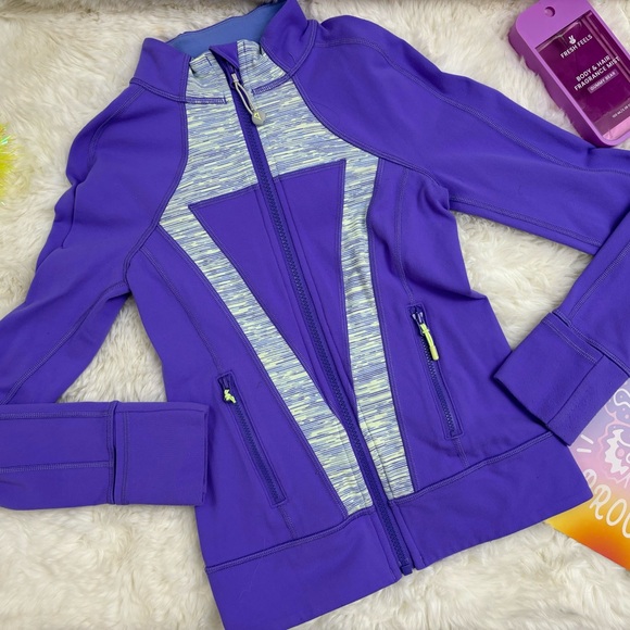 Ivivva Purple and Gray Zip-Up Hoodie - Picture 1 of 8